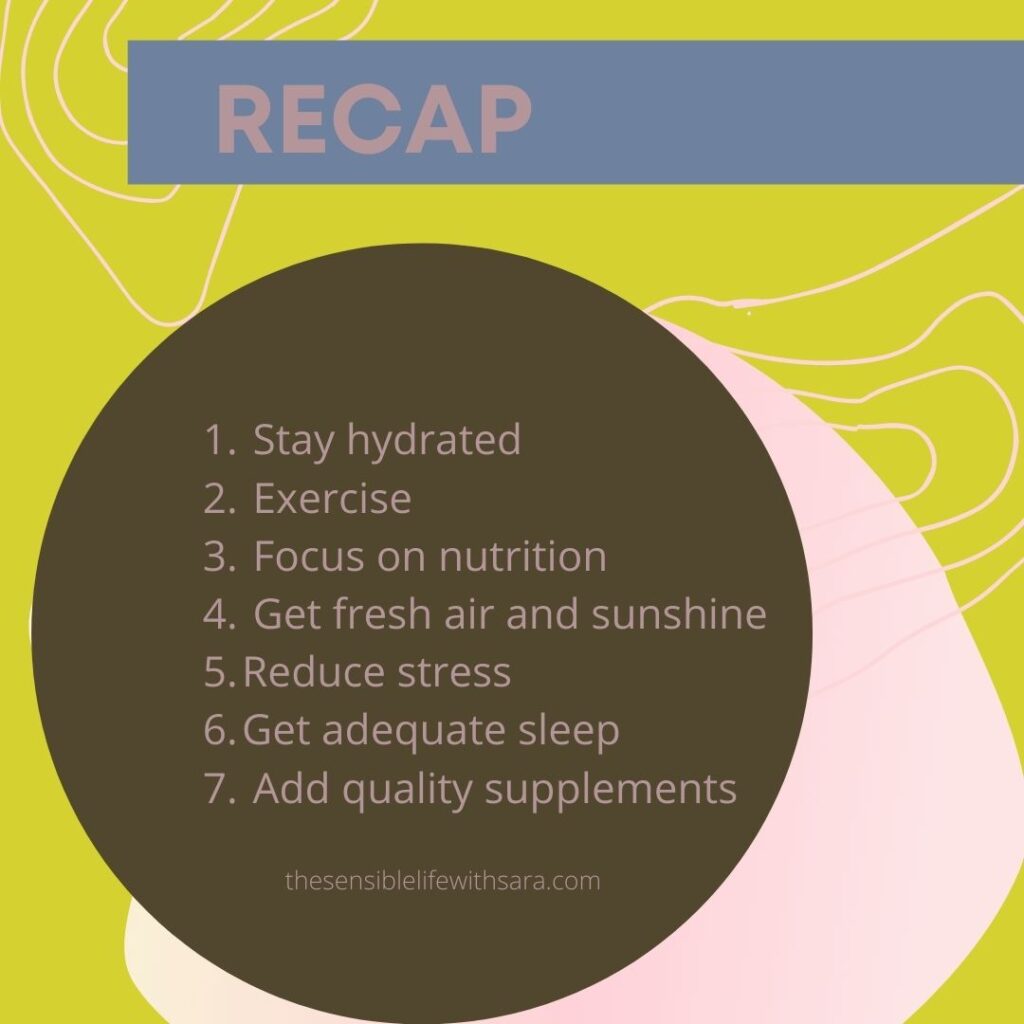 image of a recap of the seven tips for holistic wellness