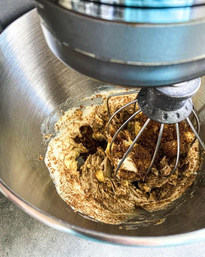 wet ingredients in a bowl with a whisk 